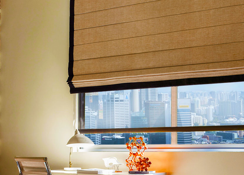 Brown Roman Blinds